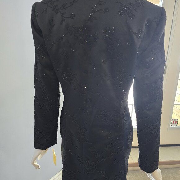 Vintage Hugo Buscatti Black Sequin Embroidered Evening Jacket - Picture 5 of 5